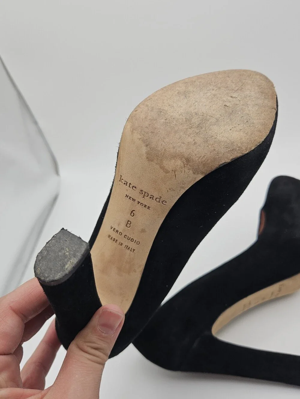 kate spade black suede